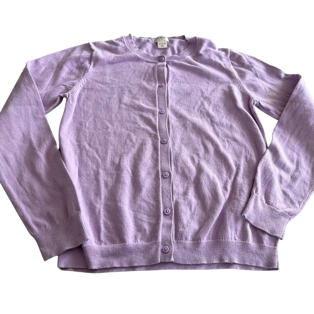 Crewcuts Girls Lilac Cotton Cardigan Sweater size 12-14